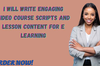 write engaging video course scripts and lesson content for e learning