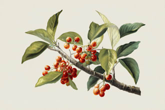 draw botanical illustration of flower illustration plant