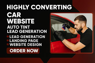 design car wrap website generate car tinting auto tint leads via sales funnel