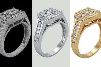 design custom 3d jewelry cad from sketches, stl edit and redesign jewelry models