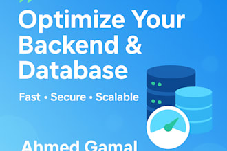 optimize backend performance and database for high speed and scalability