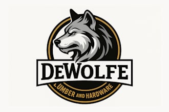 do modern professional custom wolf logo design