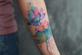 create a watercolor tattoo design