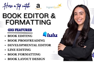 edit, proofread, copy editing, and format your book for amazon KDP