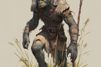 draw fantasy art, creature, and monster for dnd,  concept art