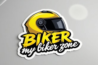 design realistic biker helmet logo with express delivery