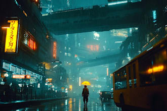 design concept art of a science fiction city and cyberpunk art