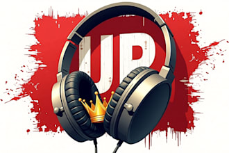 design realistic headphones logo design for your company