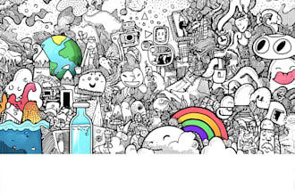 create doodle illustration for any purpose