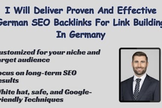 deliver proven and effective german SEO backlinks for link building in germany