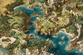 vector map illustration map design isometric