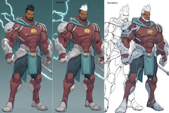 create your hero character in my comic style