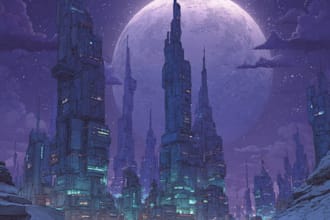create stunning sci fi city art for your project