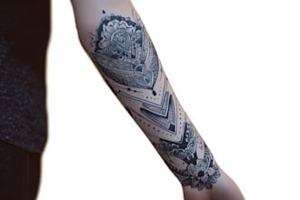 create a stunning geometric tattoo design for you