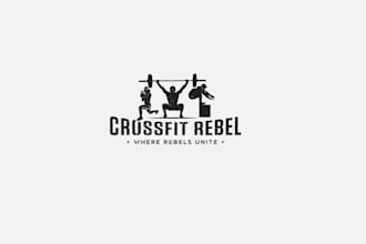 design powerful cross fit logo
