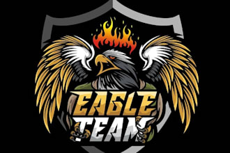 create a unique eagle mascot or emblem logo
