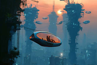 draw you sci fi concept art and futuristic illustrations