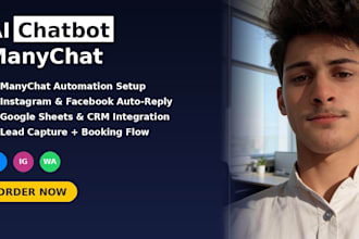build an ai facebook messenger chatbot using manychat