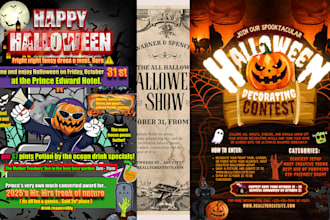 design professional halloween flyer