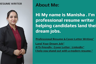 write a professional resume and linkedin profile