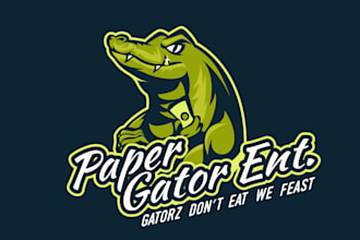 make amazing mascot crocodile logo design 12 hrs delivery