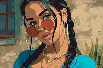 draw gta style vector cartoon portrait from your photo