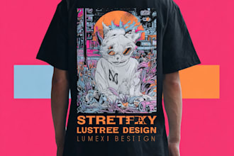 draw t shirt design for your brand