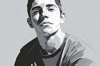 do vector art portrait face, animal, vehicle
