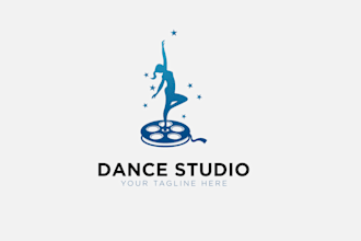 make high quality graceful dance studio logo