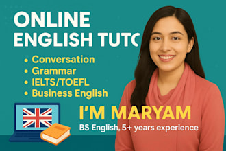 tutor kids and adults in english online speaking reading writing