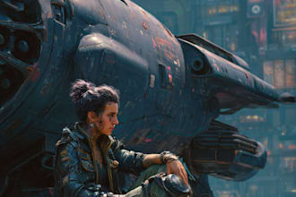 drawing a sci fi character illustration or sci fi character