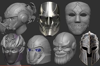 create custom 3d cosplay mask helmet armor printable props for 3d printing
