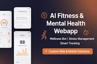 build ai fitness and mental health webapp, stress management wellness chatbot