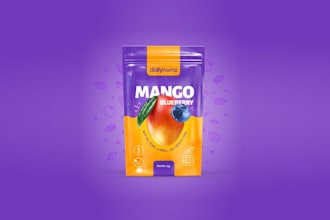design snacks packaging and label