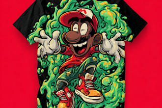 do amazing cartoon t shirt design for you