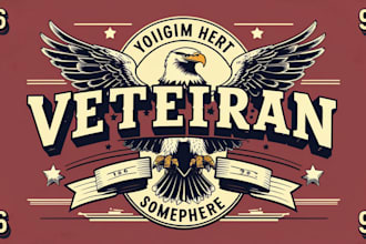 create awesome emblem veteran logo design