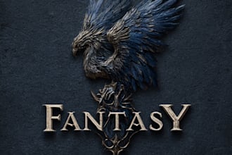 create a fantasy game logo and branding