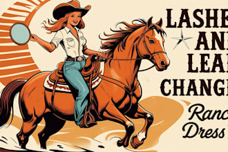 design american vintage western cowboy logo