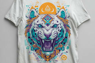 create an custom t shirt design and t shirt illustration