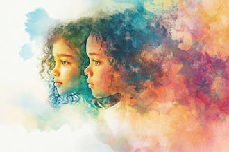 draw a digital watercolor illustration