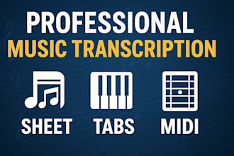 transcribe synth piano bass guitar banjo mandolin harp solo