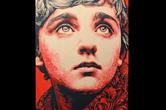 create a unique linocut portrait for you