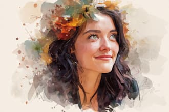 draw a unique watercolor illustration