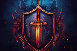 make a custom fantasy game logo