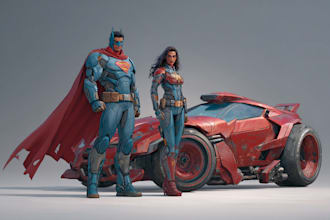 design a unique superhero comic art
