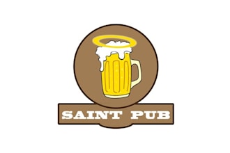 design eye catching beer bar saint pub logo
