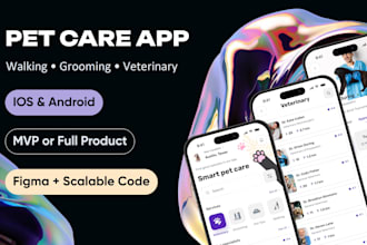 develop pet sitting mobile app dog walking training grooming vet care booking