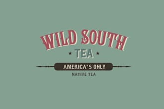make best quality turn shrimp logo into wild south tea