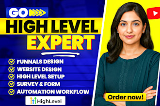 build gohighlevel sales funnels, website, ai chatbot ai automation as ghl expert