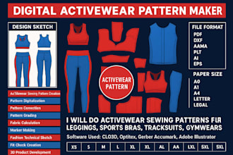 do activewear sewing patterns for leggings sports bras tracksuits gymwears